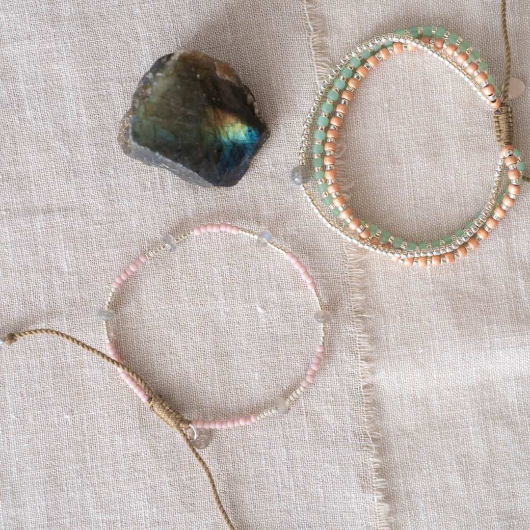 Warrior Labradorite Silver Colored Bracelet