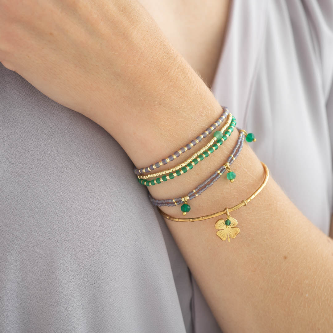 Honor Aventurine Gold Colored Bracelet