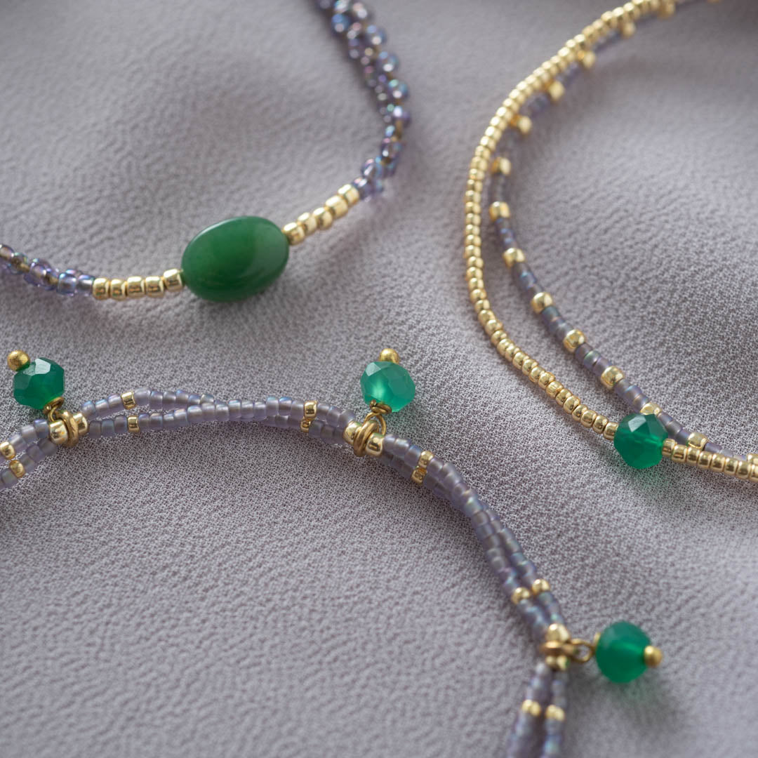 Honor Aventurine Gold Colored Bracelet