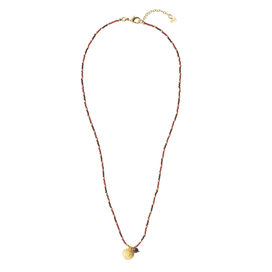 Fresh Garnet Gold Necklace