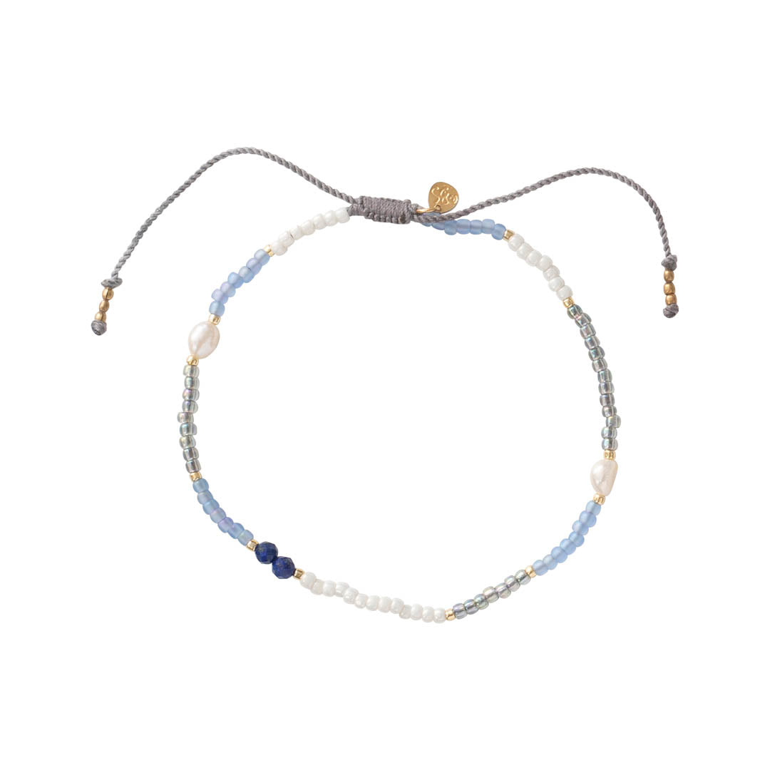 Sunrise Lapis Lazuli Gold Colored Anklet