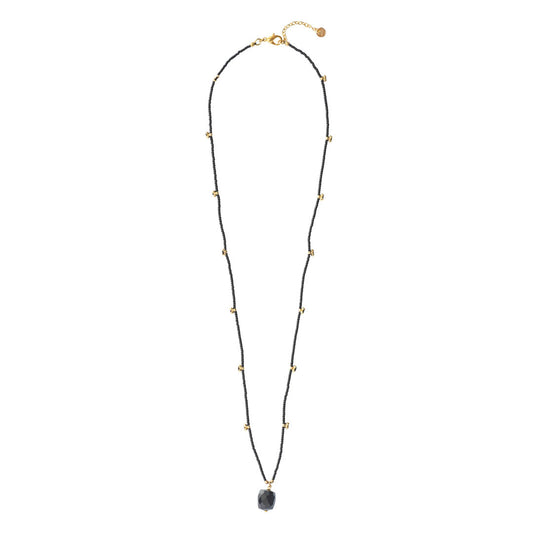 Cherish Black Onyx Gold Necklace