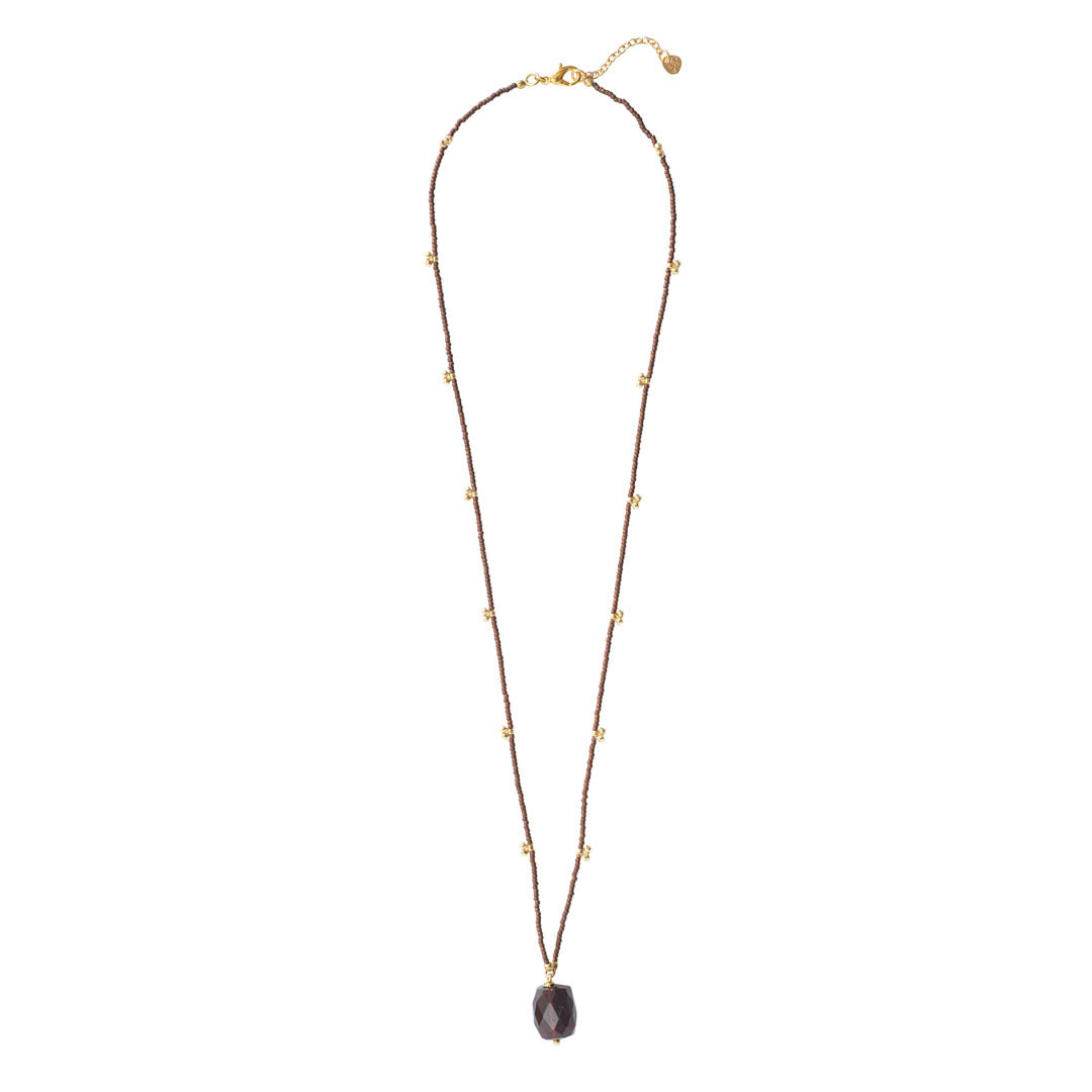 Cherish Garnet Gold Necklace