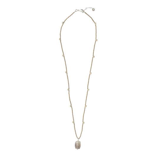 Cherish Smokey Quartz Silver Necklace