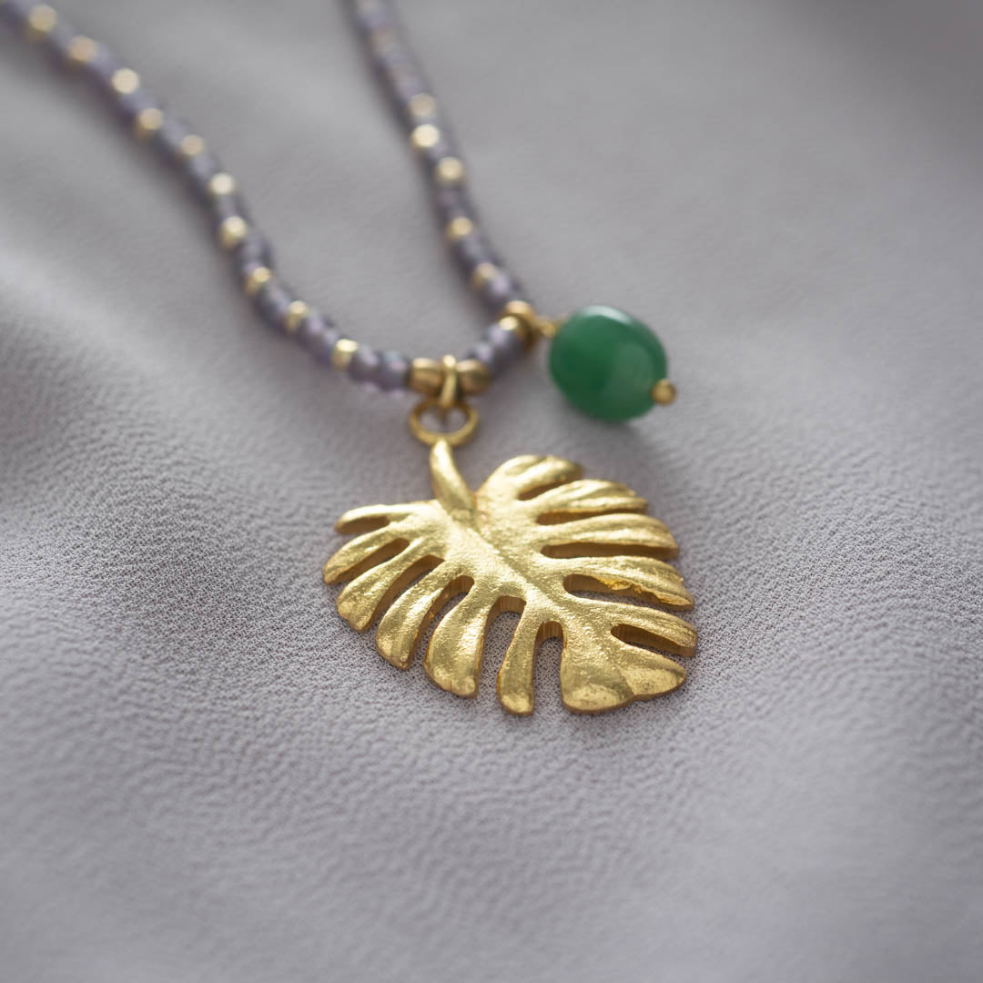 Fantasy Aventurine Gold Colored Necklace