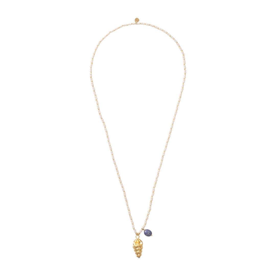 Fantasy Lapis Lazuli Gold Colored Necklace