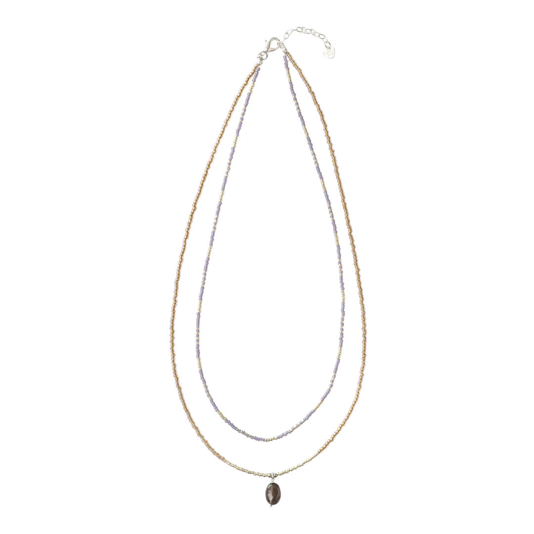 Admire Smokey Quartz Silver Necklace