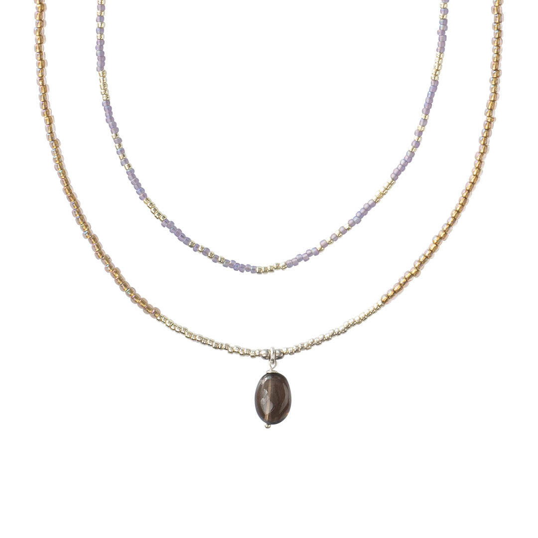 Admire Smokey Quartz Silver Necklace