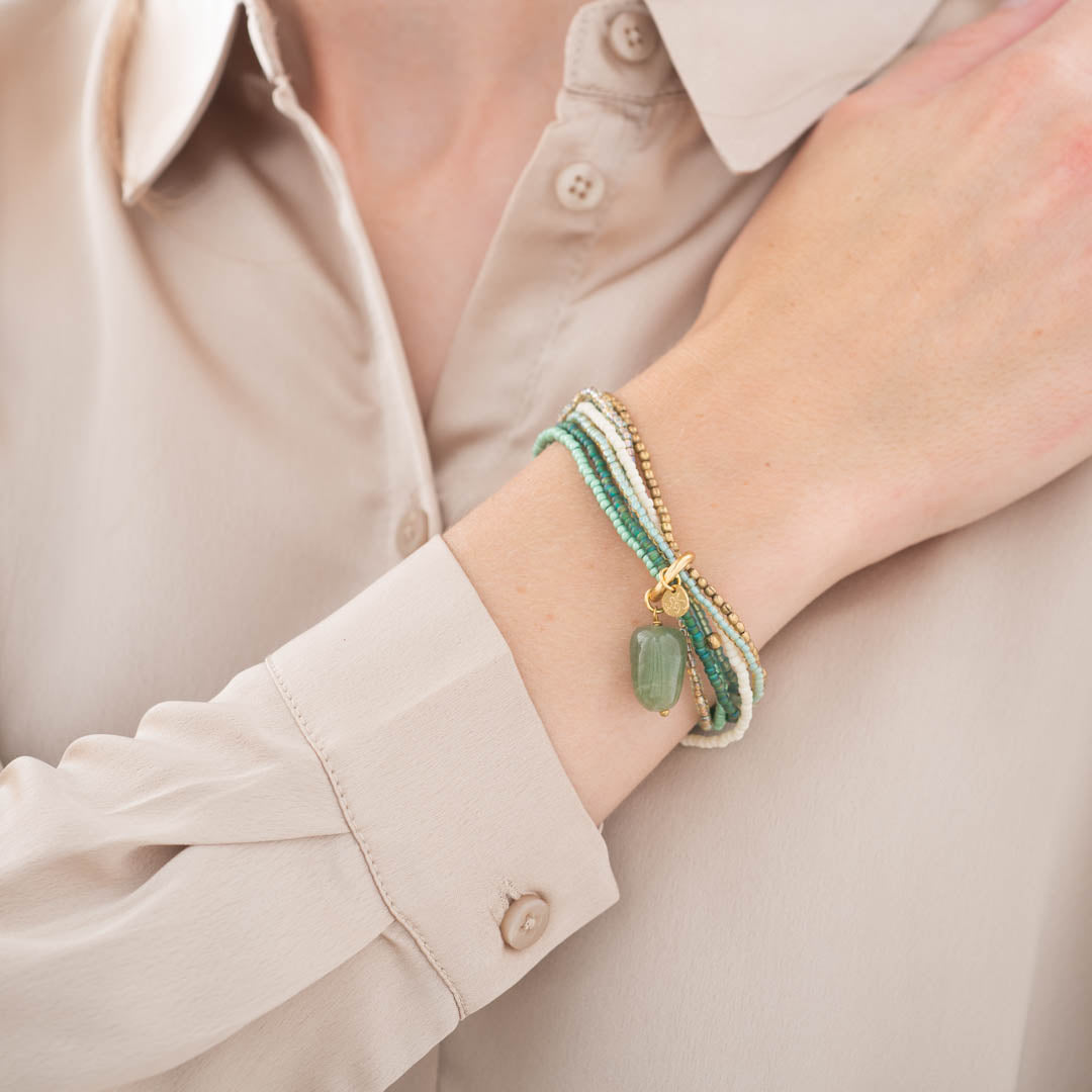 Nirmala Aventurine Gold Colored Bracelet