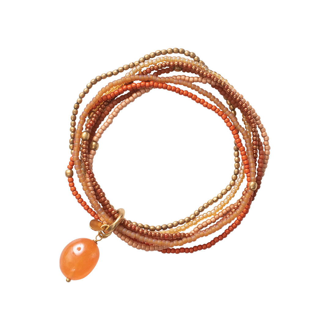 Nirmala Carnelian Gold Colored Bracelet