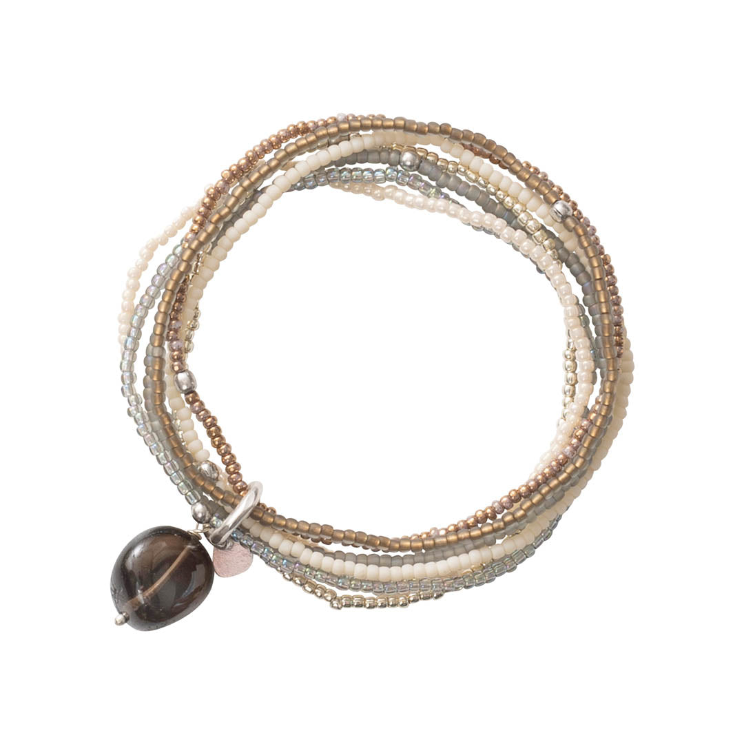 Nirmala Smokey Quartz Silver Colored Bracelet