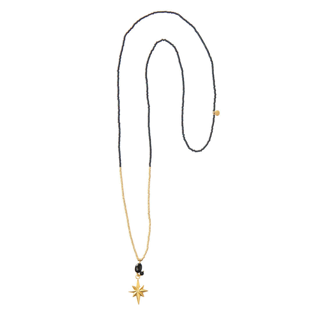 Blessing Black Onyx Gold Necklace