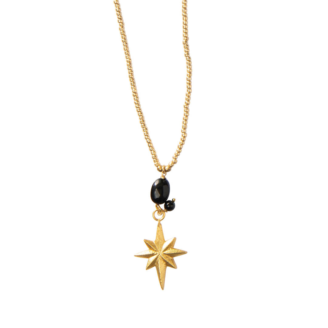 Blessing Black Onyx Gold Necklace