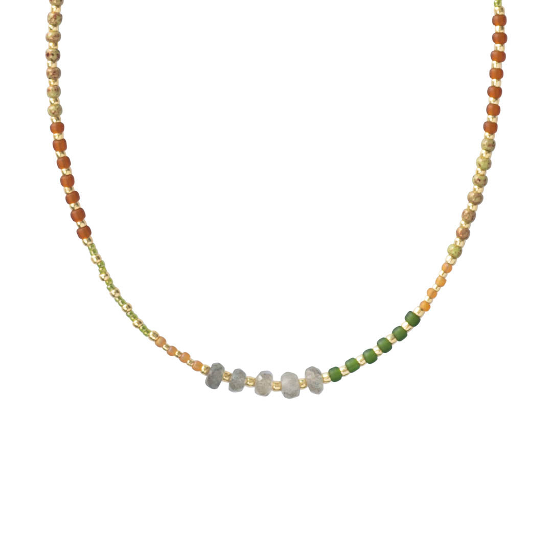 Golden Labradorite Gold Colored Necklace