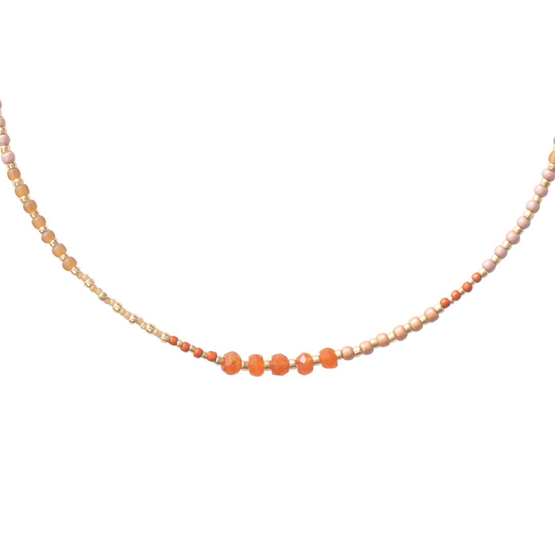 Golden Carnelian Gold Colored Necklace