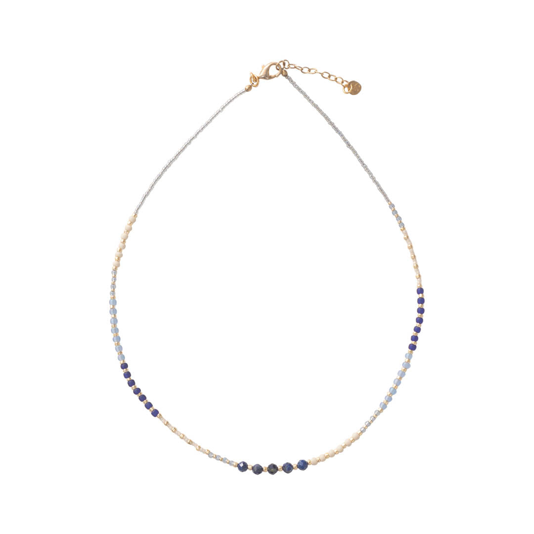 Golden Lapis Lazuli Gold Colored Necklace