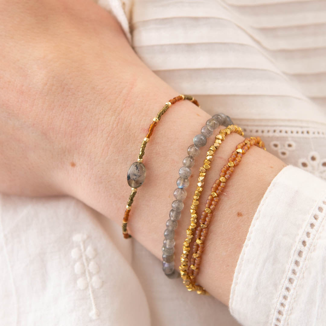 Joyful Labradorite Gold Bracelet