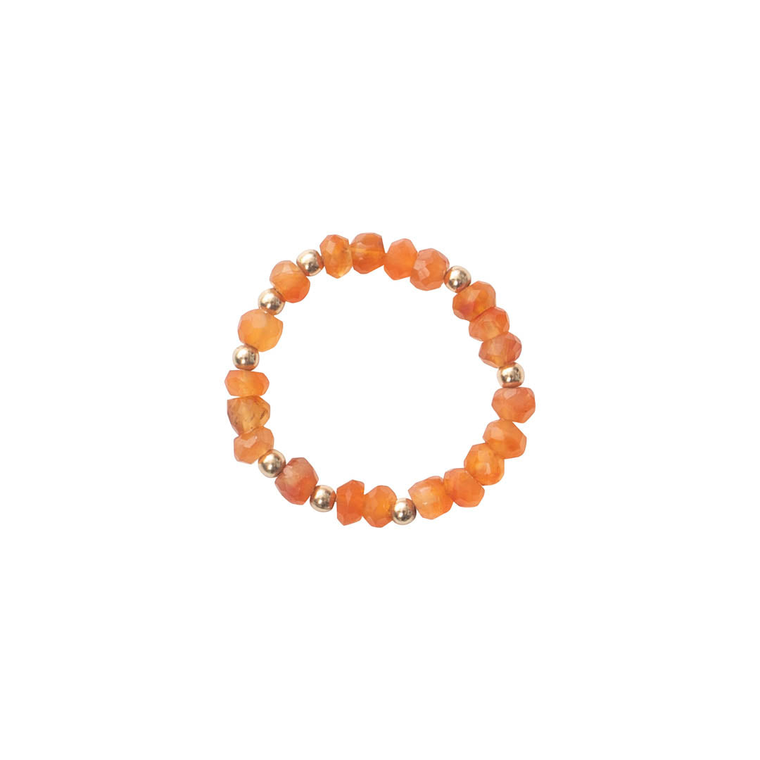 Dedicated Carnelian Gold Colored Ring