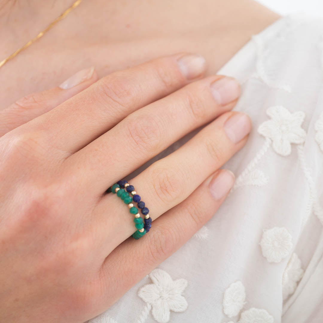 Dedicated Aventurine Gold Colored Ring