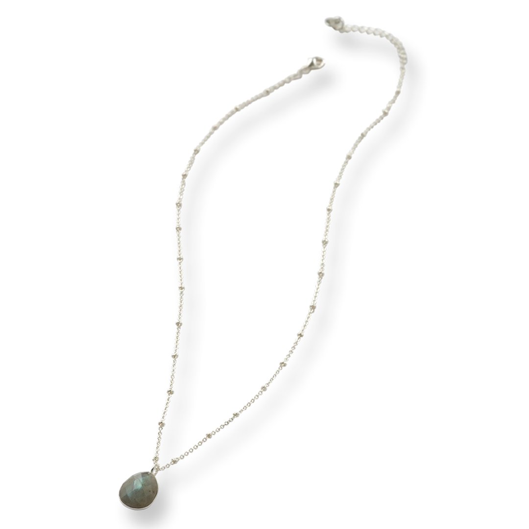 Adoration Labradorite Necklace Silver Plated