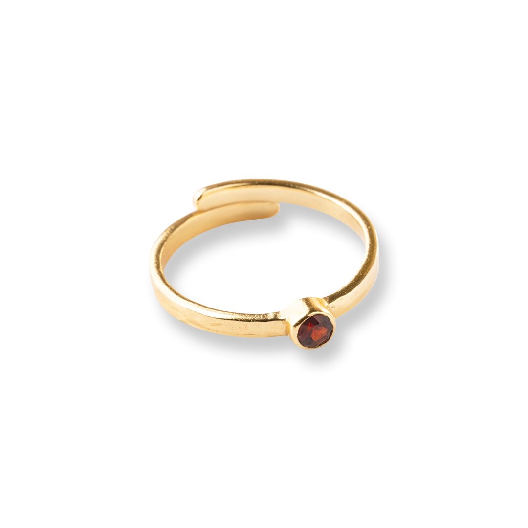 Companion Garnet Ring Gold Plated