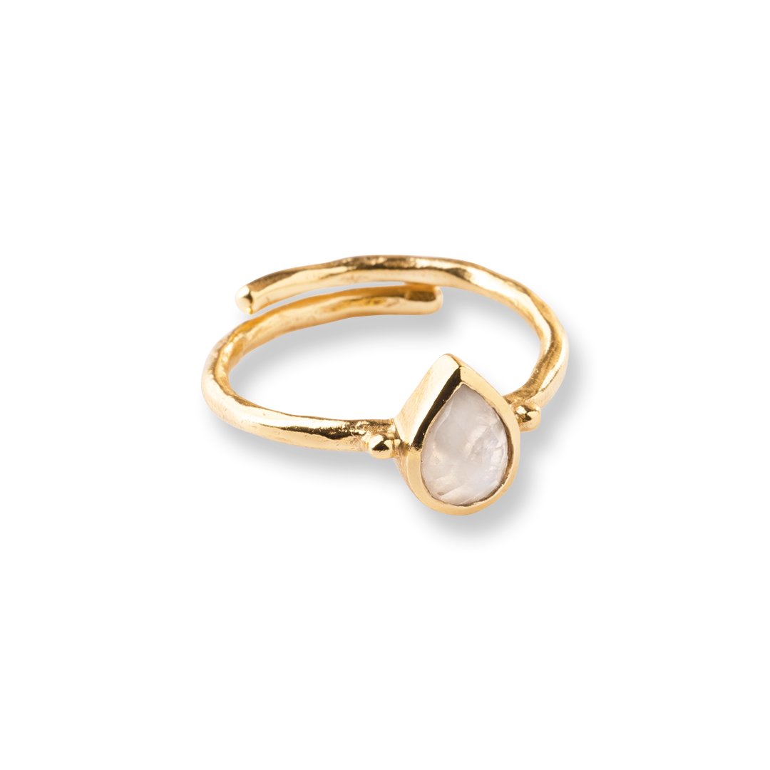 Enjoyment Moonstone Ring Gold Plated