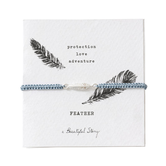 Symbol Feather Silver Colored Bracelet