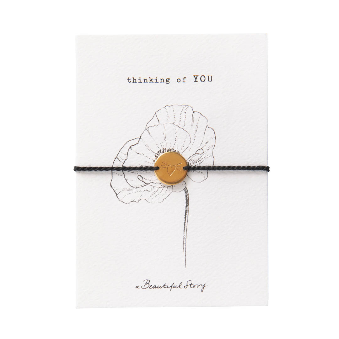 Jewelry Postcard BW Poppy