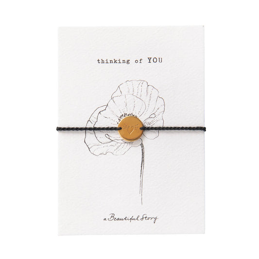 Jewelry Postcard BW Poppy