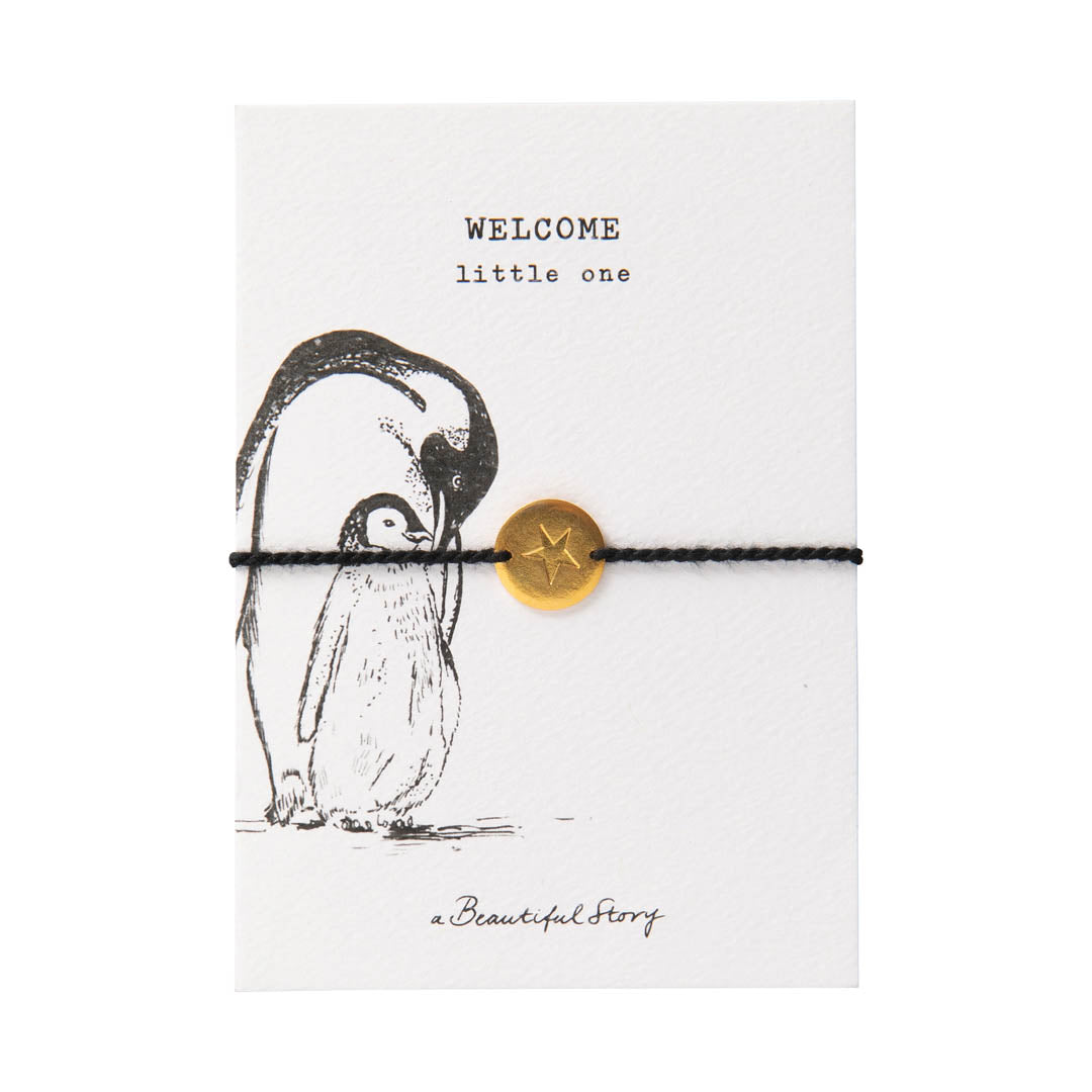 Jewelry Postcard BW Pinguin