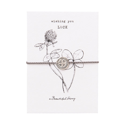 Jewelry Postcard BW Clover