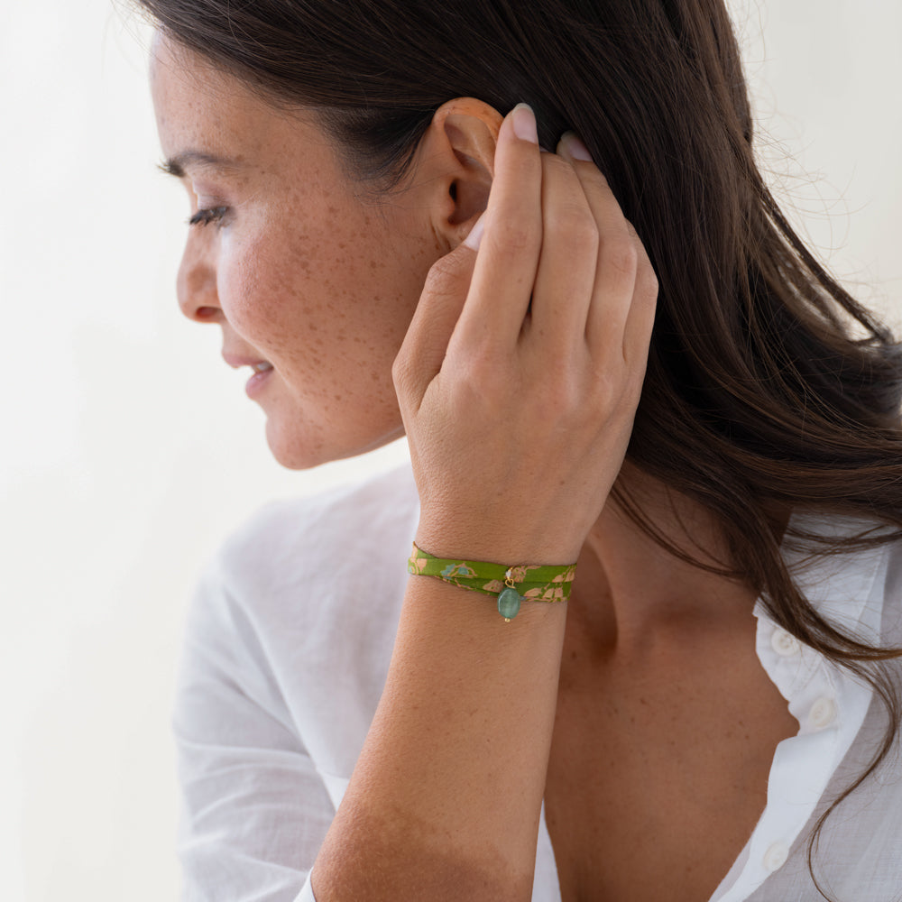 Sari Wrap Bracelet Aventurine