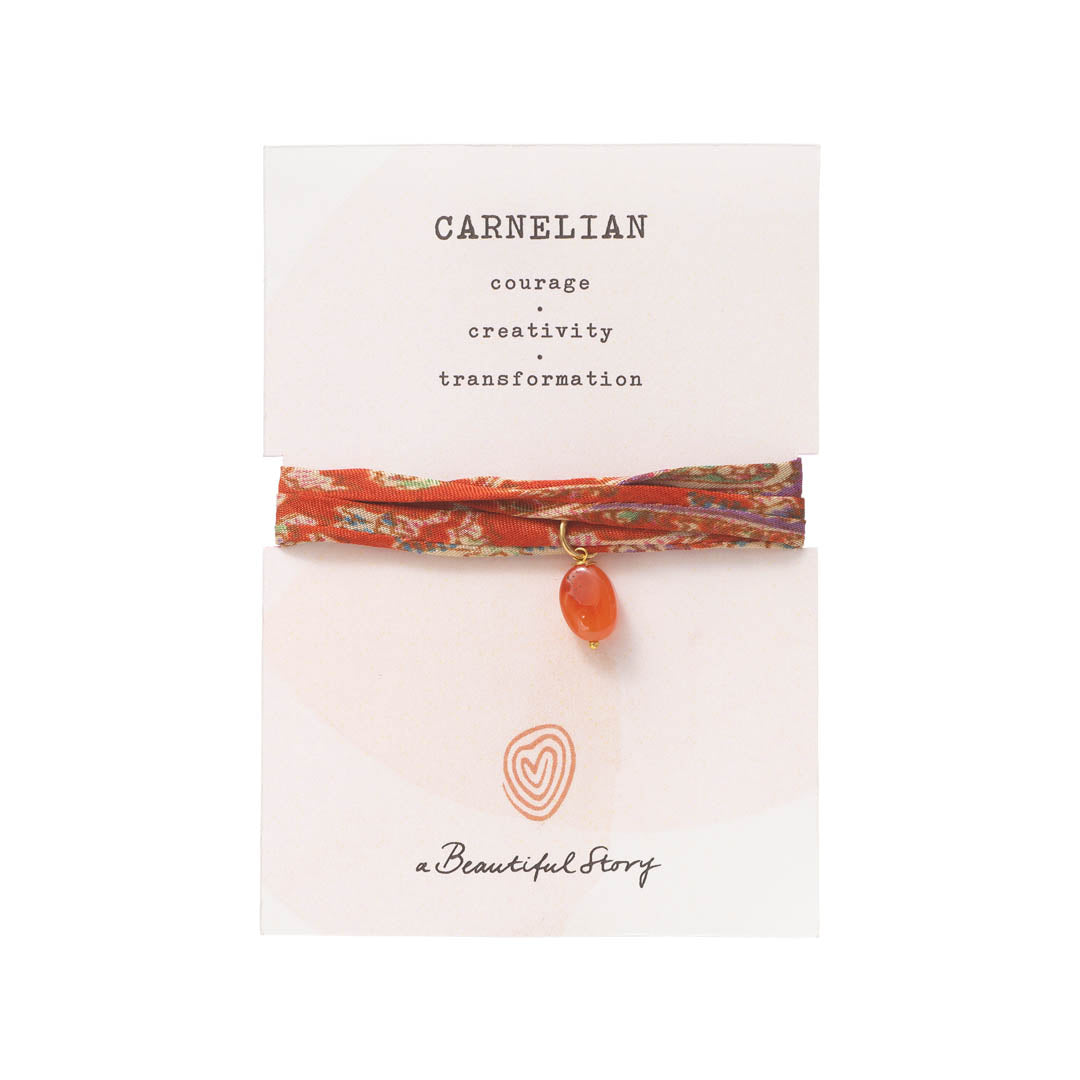 Sari Wrap Bracelet Carnelian