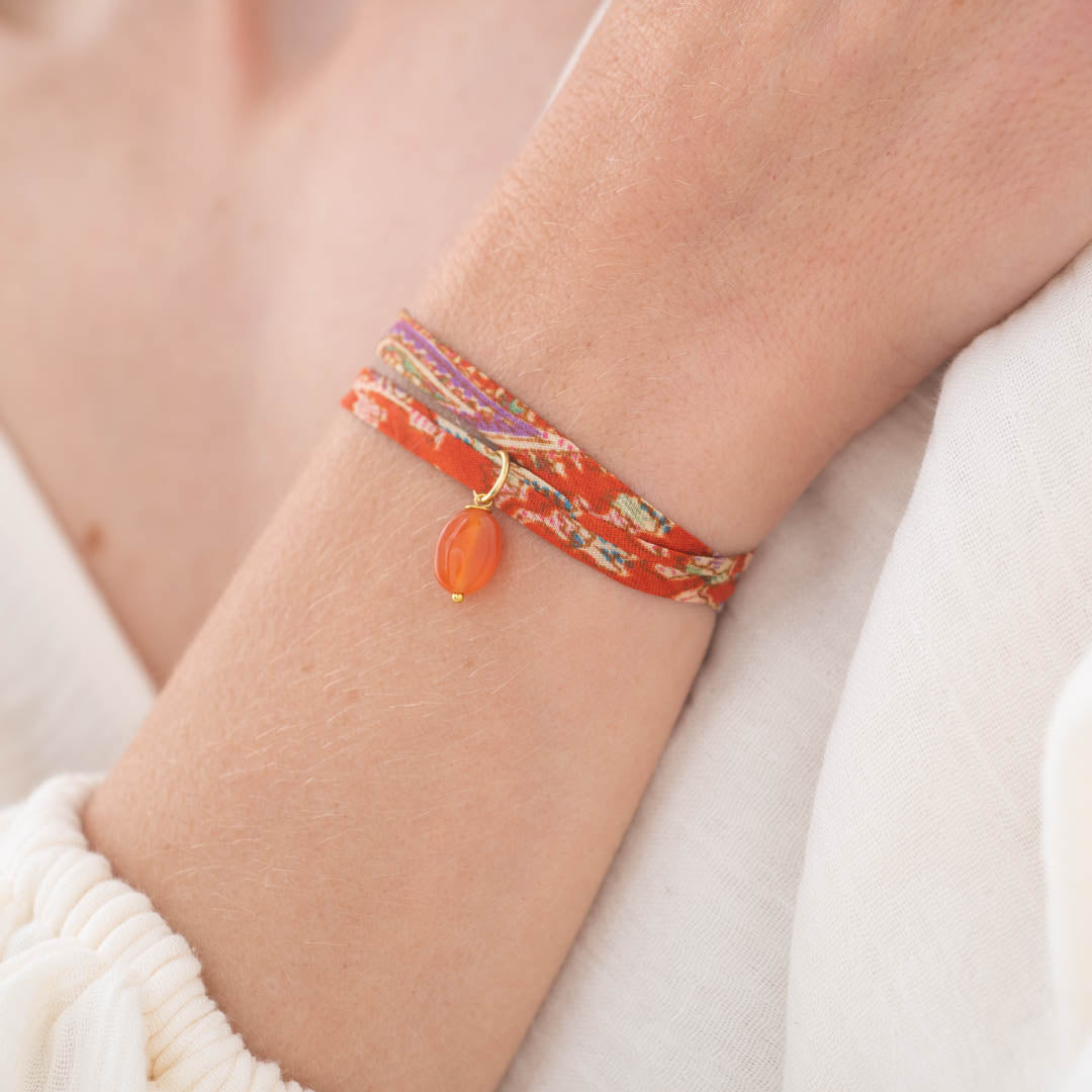 Sari Wrap Bracelet Carnelian