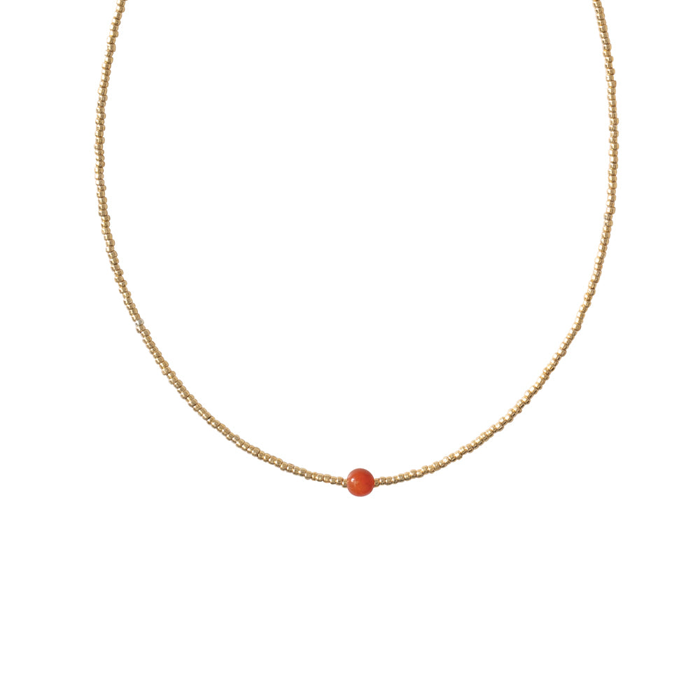 Flora Carnelian Gold Colored necklace