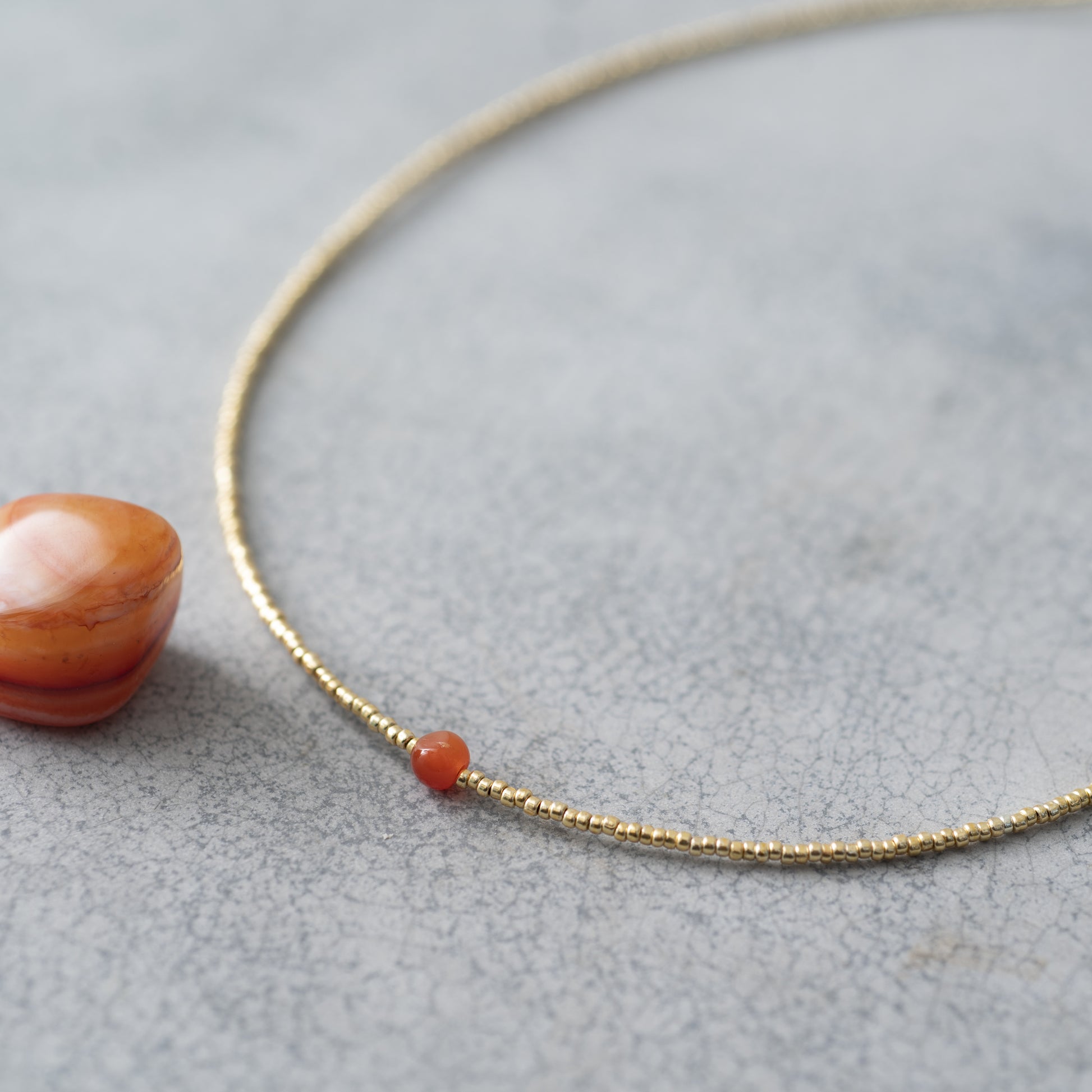 Flora Carnelian Gold Colored necklace