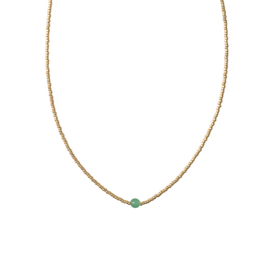 Flora Aventurine Gold Colored necklace