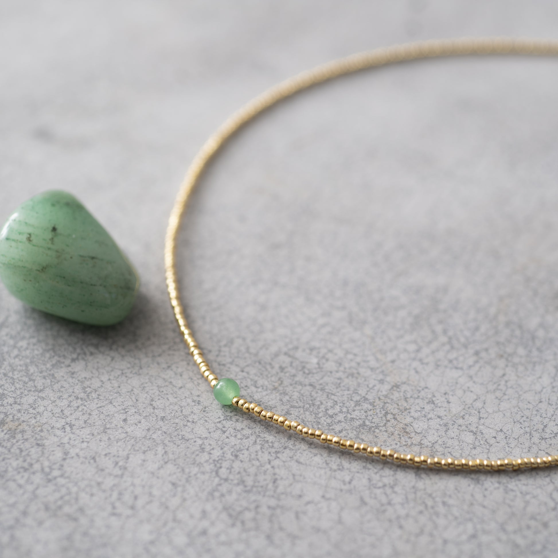 Flora Aventurine Gold Colored necklace