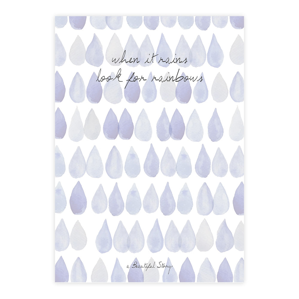 Greeting Card Raindrops