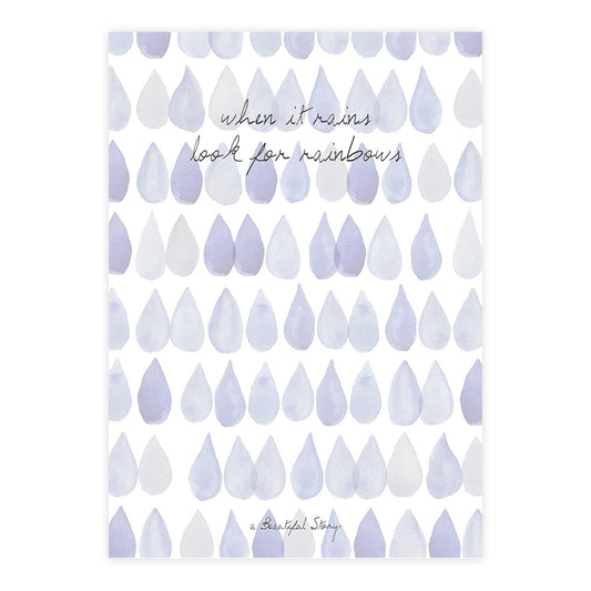 Greeting Card Raindrops