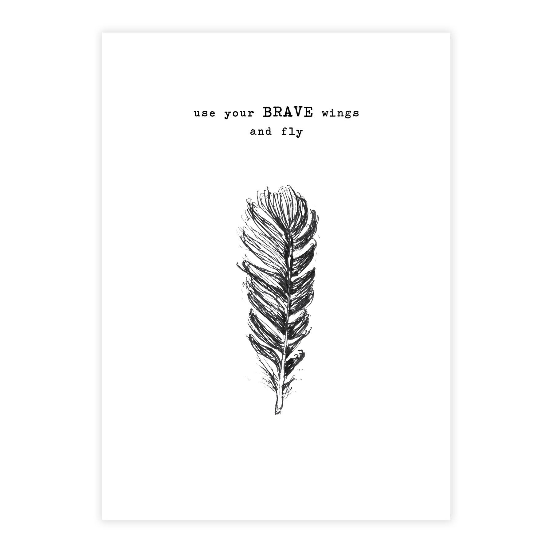 Greeting Card Feather