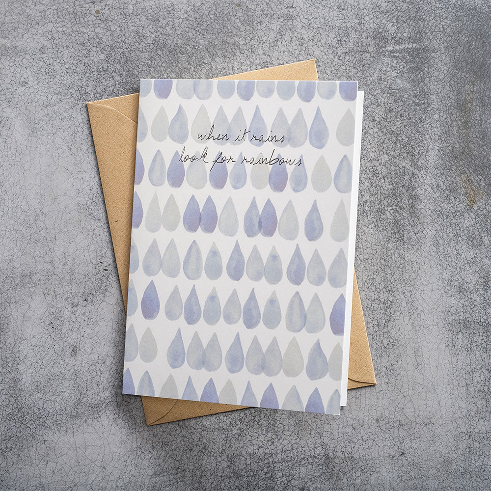 Greeting Card Raindrops